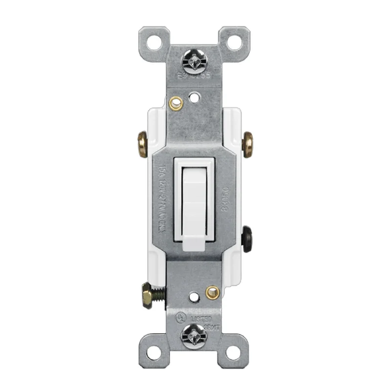 Industrial Task Lighting for Precision Workstations15 Amp Toggle Light Switch, Three-Way, White