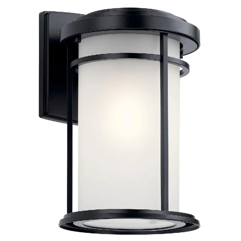 Industrial Lighting with High CRI (Color Rendering Index) for True Color PerceptionToman 13 In 1-Light Outdoor Wall Light With Clear Satin Etched Glass, Black Fnish Industrial Lighting with High CRI (Color Rendering Index) for True Color PerceptionToman 13 In 1-Light Outdoor Wall Light With Clear Satin Etched Glass, Black Fnish