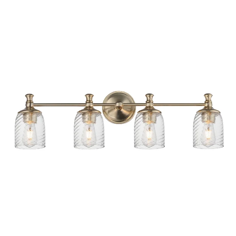 Corrosion - Resistant Industrial Lighting for Coastal FactoriesSwirl Four Light Bath Vanity Corrosion - Resistant Industrial Lighting for Coastal FactoriesSwirl Four Light Bath Vanity
