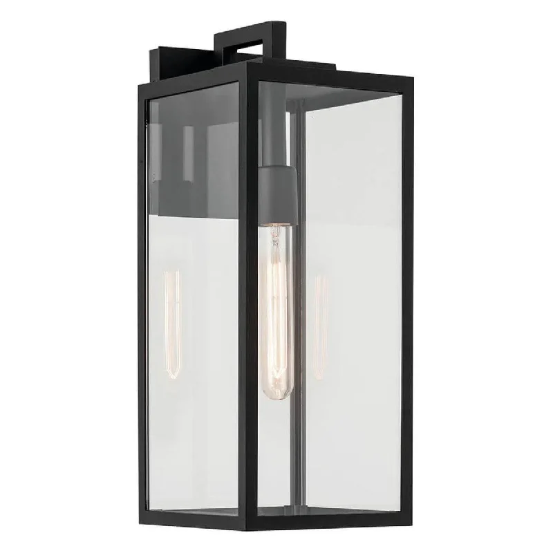 Dust - Resistant Industrial Lighting for Dirty WorkspacesBranner 18 In 1-Light Outdoor Wall Light with Clear Glass, Black Finish Dust - Resistant Industrial Lighting for Dirty WorkspacesBranner 18 In 1-Light Outdoor Wall Light with Clear Glass, Black Finish