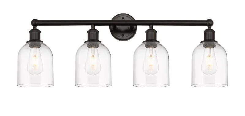 Dust - Resistant Industrial Lighting for Dirty WorkspacesEdison Four Light Bath Vanity Dust - Resistant Industrial Lighting for Dirty WorkspacesEdison Four Light Bath Vanity