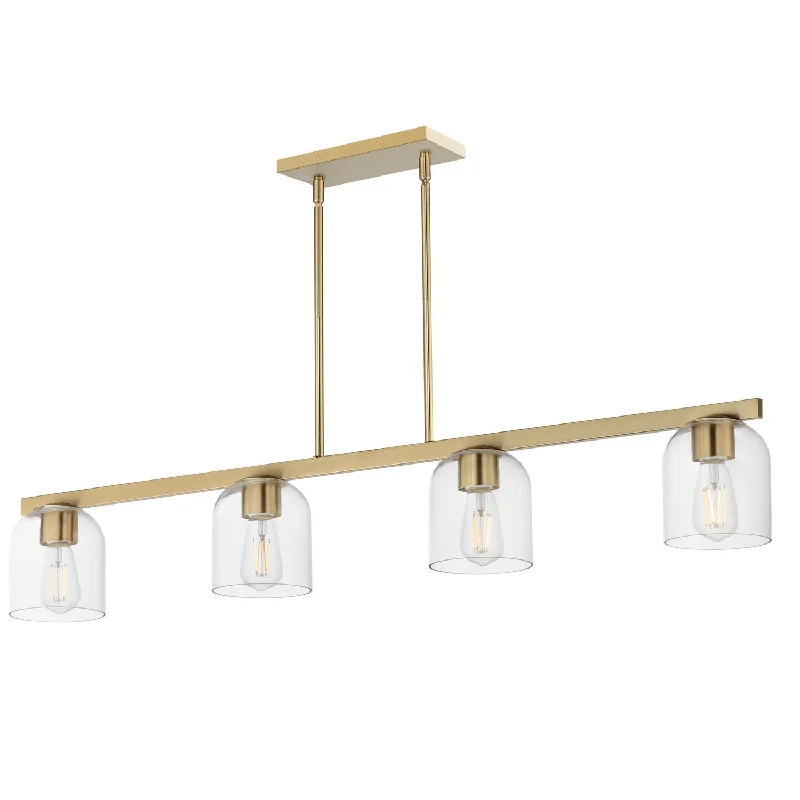 Industrial Area Lighting for Large Open SpacesScoop Four Light Linear Pendant
