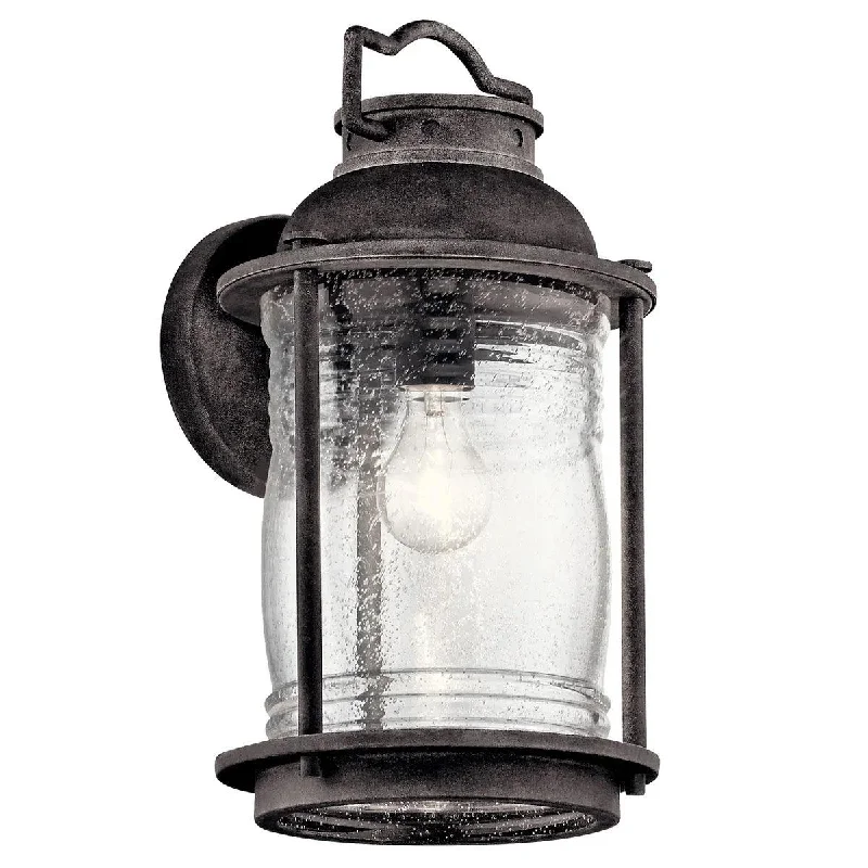 Dust - Resistant Industrial Lighting for Dirty WorkspacesAshland Bay 16 In 1-Light Outdoor Wall Light With Clear Seeded Glass, Bronze Finish Dust - Resistant Industrial Lighting for Dirty WorkspacesAshland Bay 16 In 1-Light Outdoor Wall Light With Clear Seeded Glass, Bronze Finish