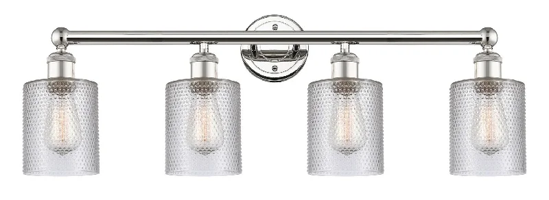 Industrial Pendant Lighting for Machine ShopsEdison Four Light Bath Vanity