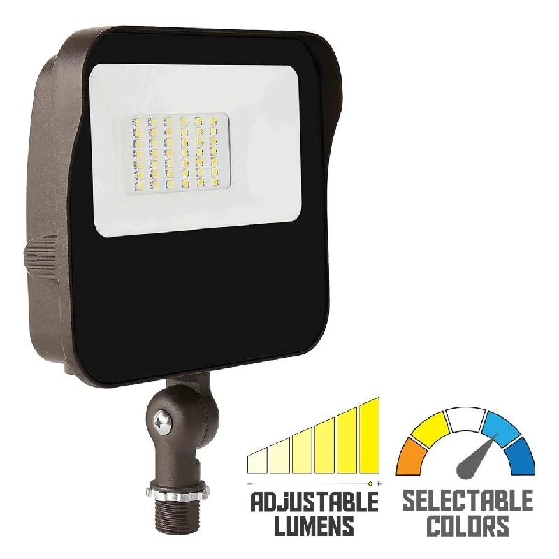 Energy - Efficient Industrial Lighting for Cost - SavingsLED Flood Light, 9700 Lumens, 65W, 30K|40K|50K, Photocell & Knuckle Mount, 120-277V Energy - Efficient Industrial Lighting for Cost - SavingsLED Flood Light, 9700 Lumens, 65W, 30K|40K|50K, Photocell & Knuckle Mount, 120-277V