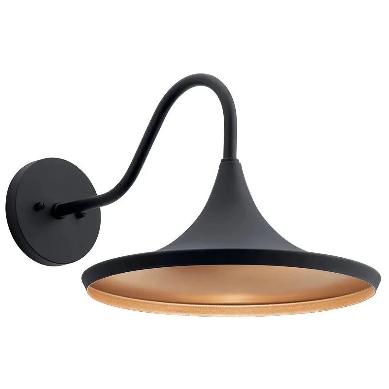 Corrosion - Resistant Industrial Lighting for Coastal FactoriesElias 12 In 1-Light LED Outdoor Wall Light, Black Finish Corrosion - Resistant Industrial Lighting for Coastal FactoriesElias 12 In 1-Light LED Outdoor Wall Light, Black Finish