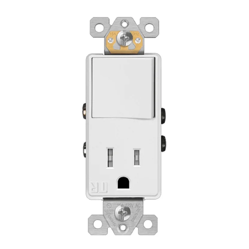 Industrial Lighting for Automotive Manufacturing Plants15 Amp Single Pole Light Switch and Tamper-Resistant Receptacle, White Industrial Lighting for Automotive Manufacturing Plants15 Amp Single Pole Light Switch and Tamper-Resistant Receptacle, White