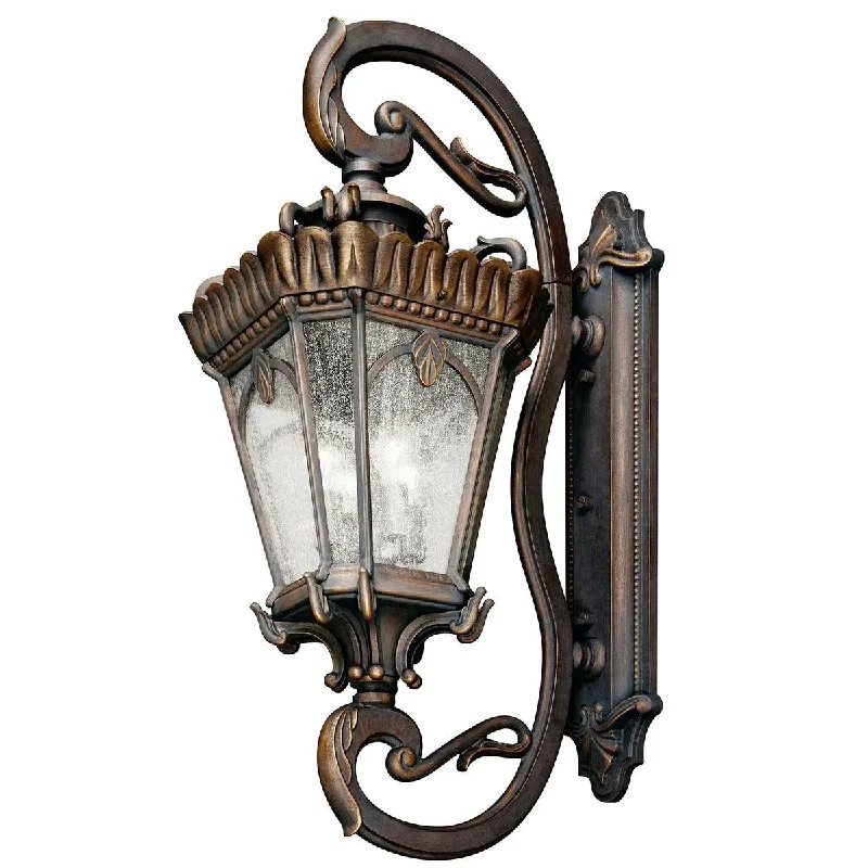 Industrial Lighting for Woodworking FactoriesTournai 46 In 4-Lights Outdoor Wall Light With Clear Seeded Glass, Bronze Finish