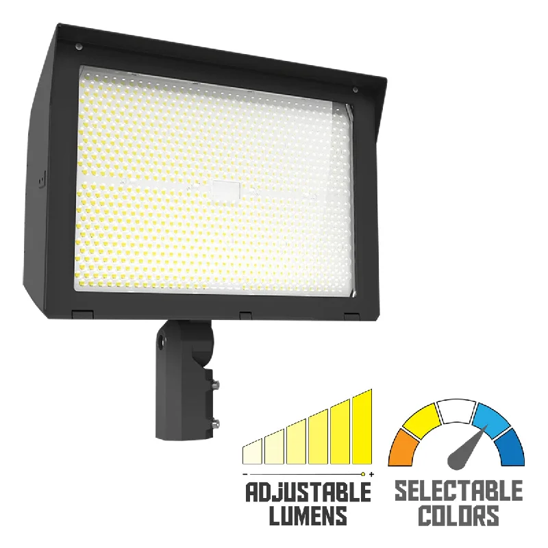 Industrial Lighting for Furniture FactoriesLED Flood Light, 420W, 64000 Lumens, 30K/40K/50K, Slipfitter and Trunnion Mount, 120-277V