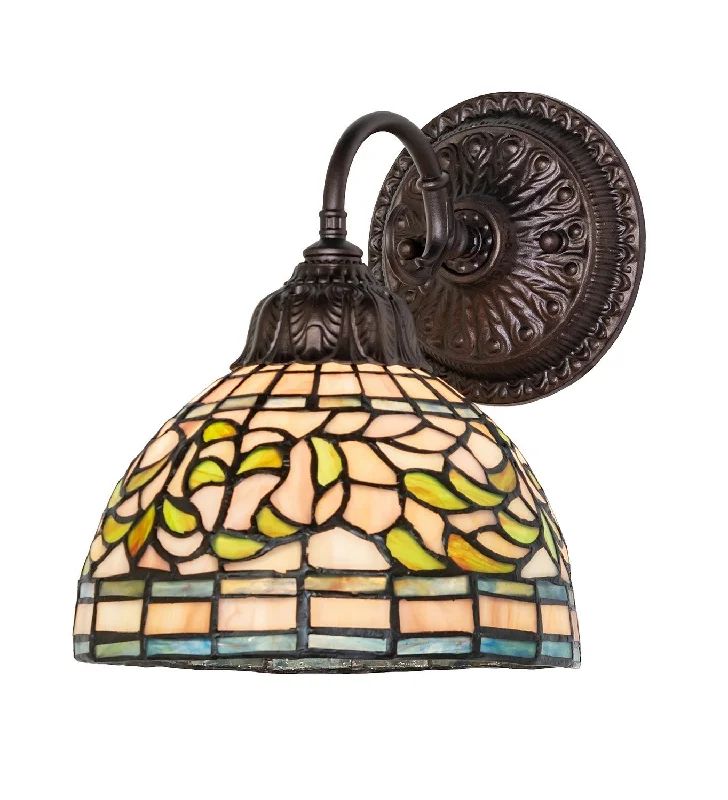 Industrial Lighting for Chemical PlantsTiffany Turning Leaf One Light Wall Sconce