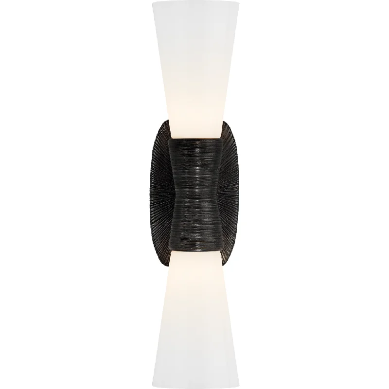 Track lighting with a brushed nickel finishUtopia Small Double Bath Sconce