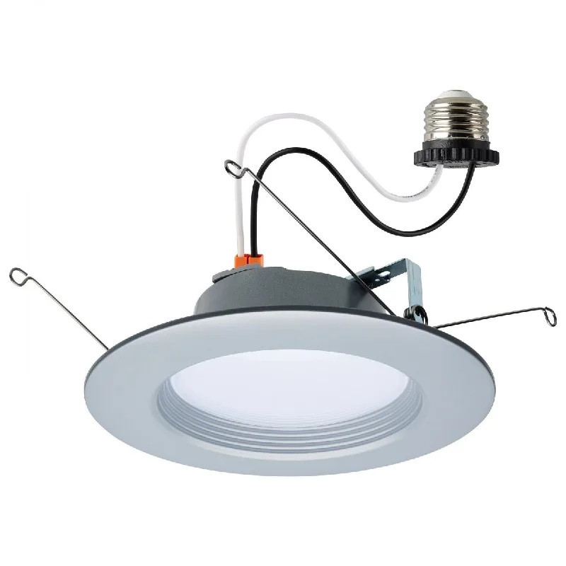 Durable Industrial Lighting for Harsh Environments5/6 inch Retrofit LED Can Light, 9 Watts, 800 Lm, Selectable 2700K to 5000K, Nickel Baffle Trim Durable Industrial Lighting for Harsh Environments5/6 inch Retrofit LED Can Light, 9 Watts, 800 Lm, Selectable 2700K to 5000K, Nickel Baffle Trim
