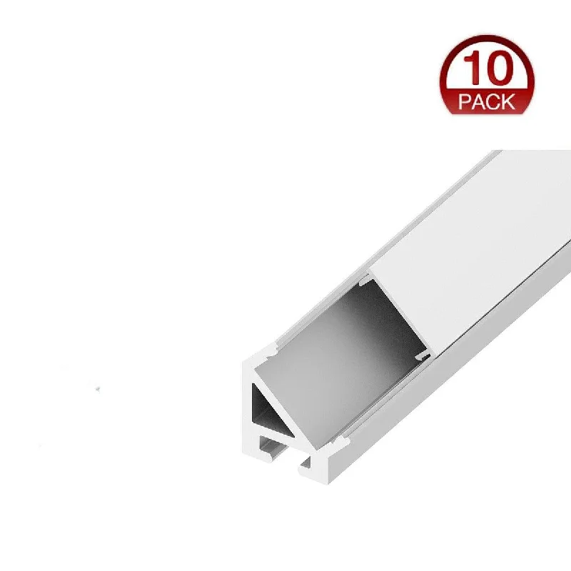 Shock - Resistant Industrial Lighting for Vibrating Machinery Areas96in. Chromapath Builder, 45 degree LED Aluminum channel, Corner, for Strips Up To 12mm, Pack of 10 Shock - Resistant Industrial Lighting for Vibrating Machinery Areas96in. Chromapath Builder, 45 degree LED Aluminum channel, Corner, for Strips Up To 12mm, Pack of 10