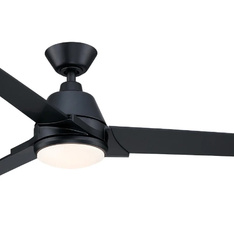 Dust - Resistant Industrial Lighting for Dirty WorkspacesPyramid 52 Inch Black Damp Rated LED Ceiling Fan with Remote Dust - Resistant Industrial Lighting for Dirty WorkspacesPyramid 52 Inch Black Damp Rated LED Ceiling Fan with Remote