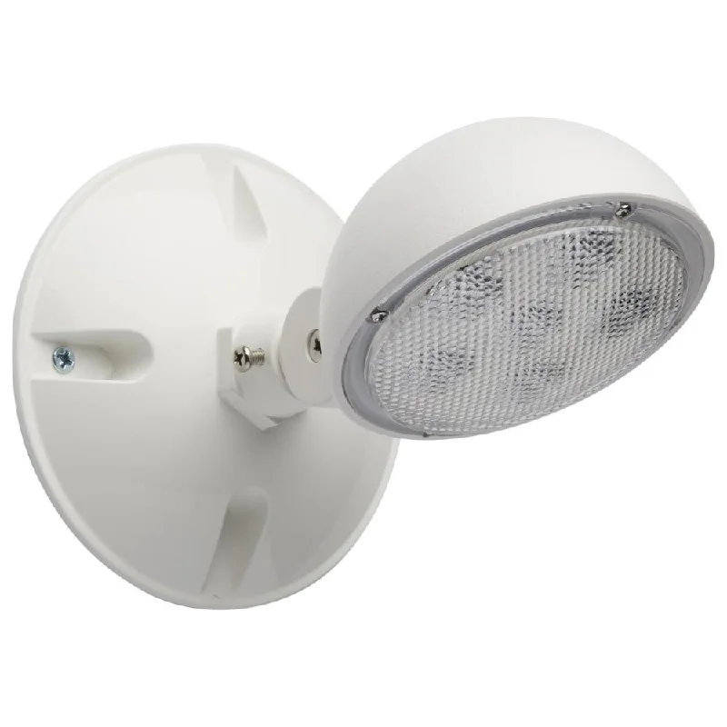 Industrial Lighting for Automotive Manufacturing PlantsSingle Head Low-Voltage Remote Outdoor LED Emergency Light, White Industrial Lighting for Automotive Manufacturing PlantsSingle Head Low-Voltage Remote Outdoor LED Emergency Light, White
