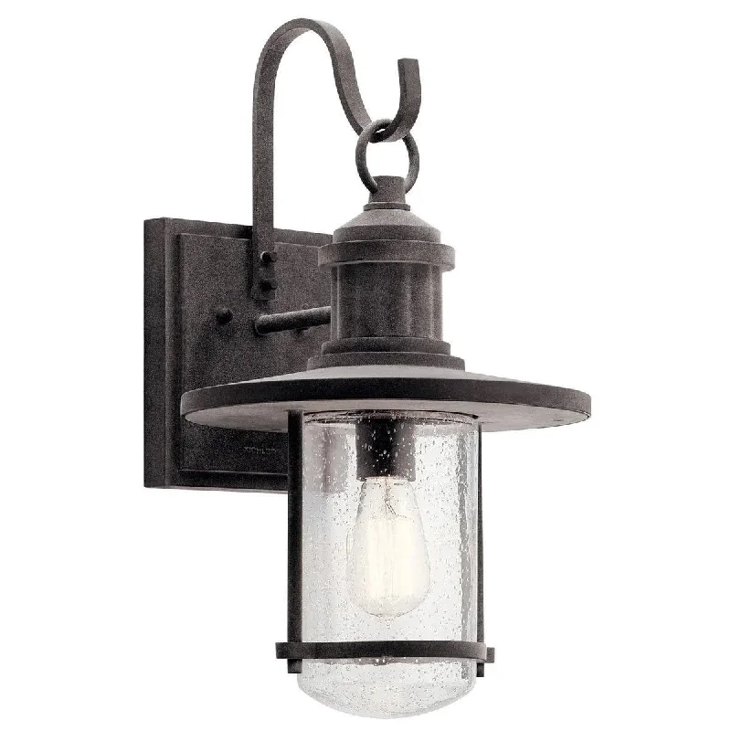 Industrial Lighting for Automotive Manufacturing PlantsRiverwood 20 In 1-Light Outdoor Wall Light With Clear Seeded Glass, Bronze Finish Industrial Lighting for Automotive Manufacturing PlantsRiverwood 20 In 1-Light Outdoor Wall Light With Clear Seeded Glass, Bronze Finish