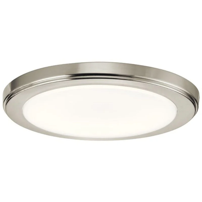 Industrial Area Lighting for Large Open SpacesZeo 13 in. LED Round Disk Light 1500 Lumens 4000K Brushed Nickel