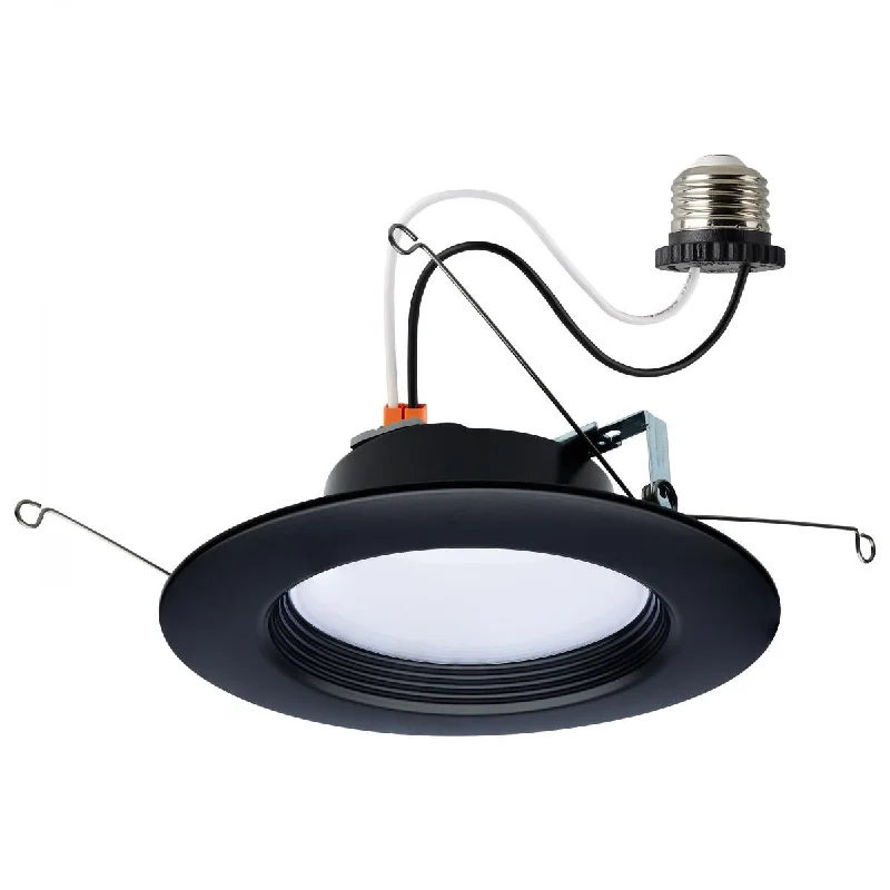 Industrial Task Lighting for Precision Workstations5/6 inch Retrofit LED Can Light, 9 Watts, 800 Lm, Selectable 2700K to 5000K, Black Baffle Trim Industrial Task Lighting for Precision Workstations5/6 inch Retrofit LED Can Light, 9 Watts, 800 Lm, Selectable 2700K to 5000K, Black Baffle Trim