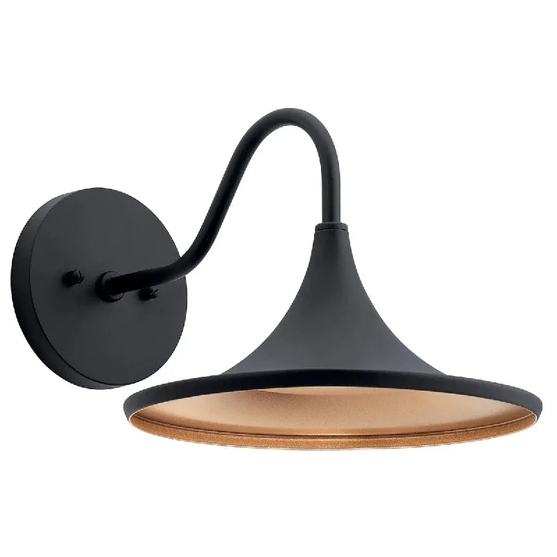 Waterproof Industrial Lighting for Wet AreasElias 9 In 1-Light LED Outdoor Wall Light, Black Finish Waterproof Industrial Lighting for Wet AreasElias 9 In 1-Light LED Outdoor Wall Light, Black Finish