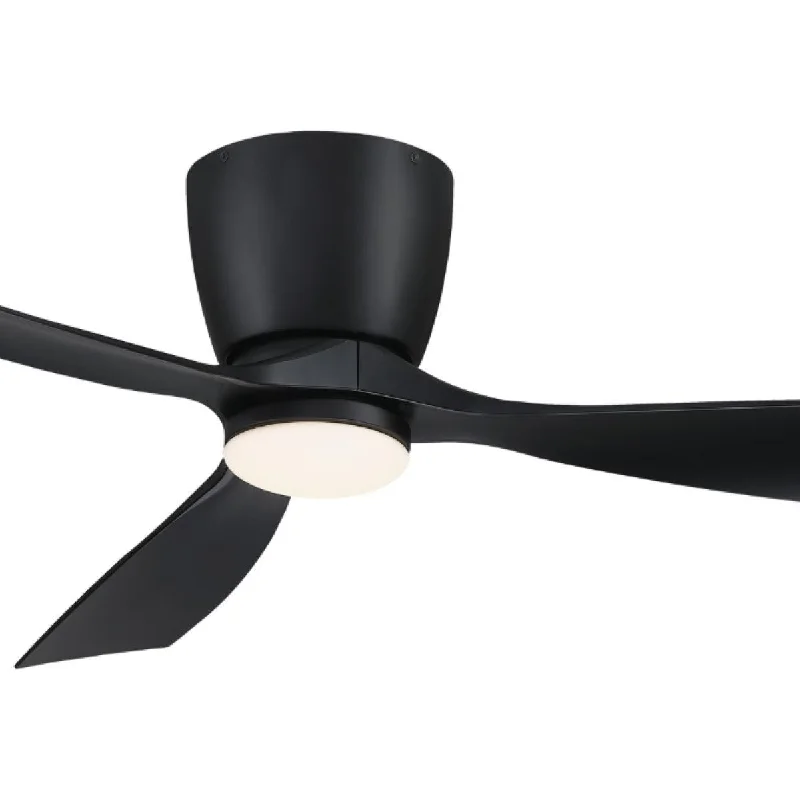 Industrial Task Lighting for Precision WorkstationsKlinch 44 Inch Black Damp Rated LED Flush Mount Ceiling Fan with Remote Industrial Task Lighting for Precision WorkstationsKlinch 44 Inch Black Damp Rated LED Flush Mount Ceiling Fan with Remote