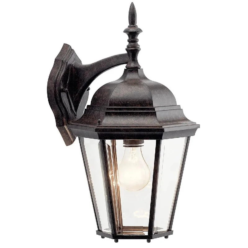 Industrial Flood Lighting for Outdoor Loading DocksMadison 17 In 1-Light Outdoor Wall Light with Clear Beveled Glass, Bronze Finish Industrial Flood Lighting for Outdoor Loading DocksMadison 17 In 1-Light Outdoor Wall Light with Clear Beveled Glass, Bronze Finish