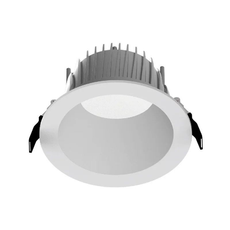 Industrial Flood Lighting for Outdoor Loading Docks6 Inch Deep Regress LED Commercial Downlight, 12W|18W|24W, 1600 Lumens, Selectable CCT, Matte Silver Finish