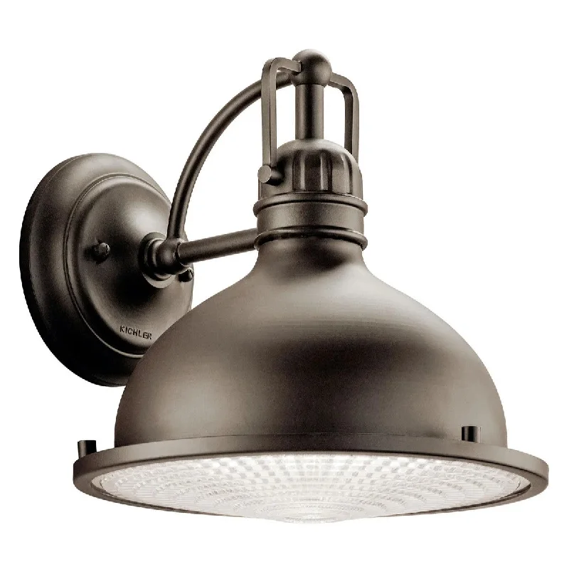 Industrial Lighting for Automotive Manufacturing PlantsHatteras Bay 10" Outdoor Wall Light, 1-Light, Clear Fresnel Glass, Metal Dome Shade