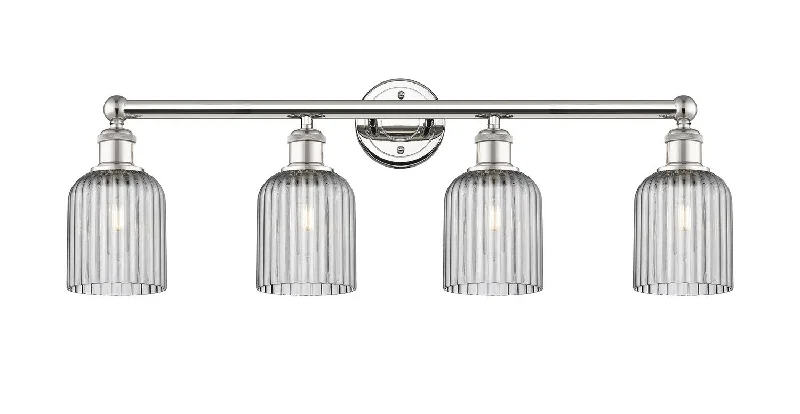 Industrial Flood Lighting for Outdoor Loading DocksEdison Four Light Bath Vanity