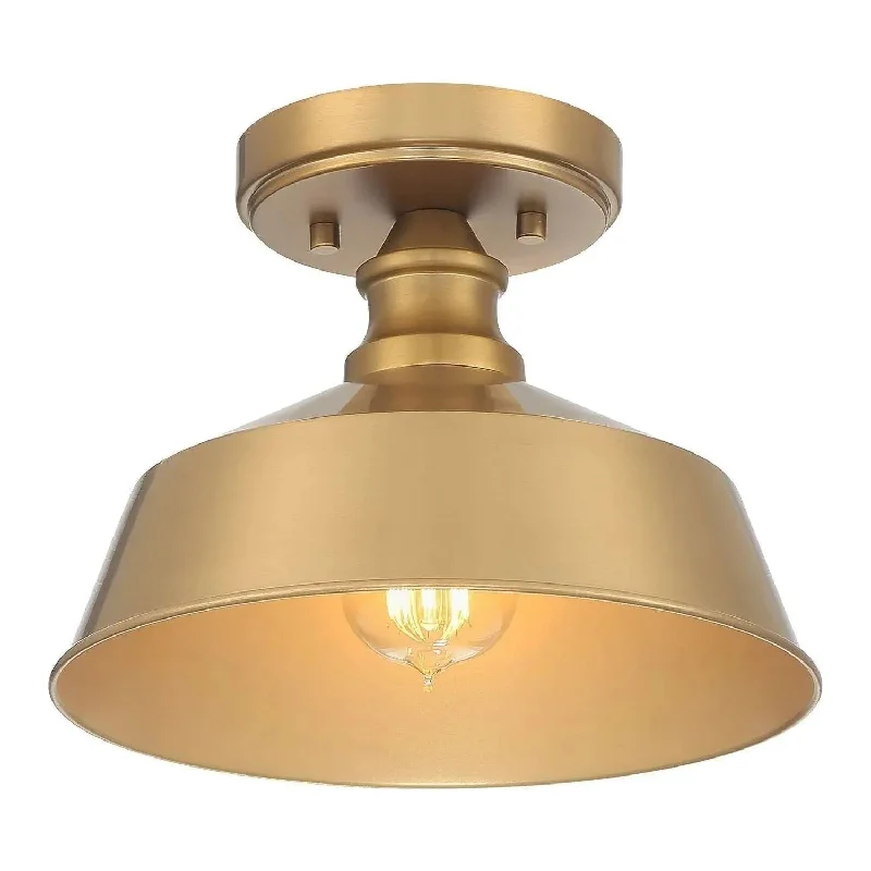Track lighting with a brushed nickel finishMeridian Semi-Flush Mount