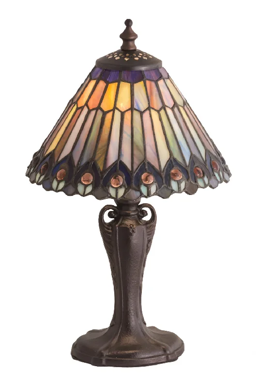 Adjustable Industrial Lighting for Flexible IlluminationTiffany Jeweled Peacock One Light Accent Lamp Adjustable Industrial Lighting for Flexible IlluminationTiffany Jeweled Peacock One Light Accent Lamp