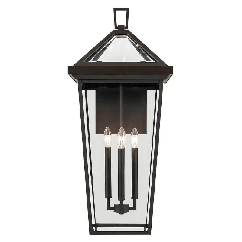 Industrial Lighting for Printing Press FacilitiesRegenge 30 In 4-Lights Outdoor Wall Light With Clear Beveled Glass, Bronze Finish Industrial Lighting for Printing Press FacilitiesRegenge 30 In 4-Lights Outdoor Wall Light With Clear Beveled Glass, Bronze Finish