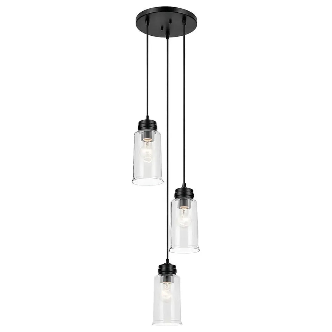 Track lighting with a brushed nickel finishJaylen 3-Light Cluster Pendant