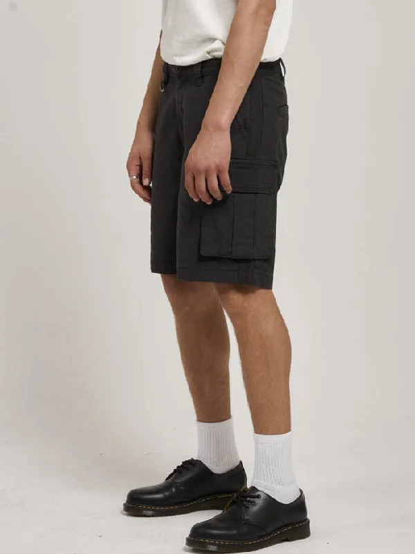 Century Slacker Cargo Short - Dark Charcoal