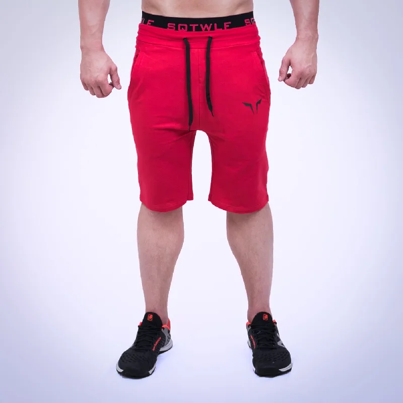 RED GYM SHORTS