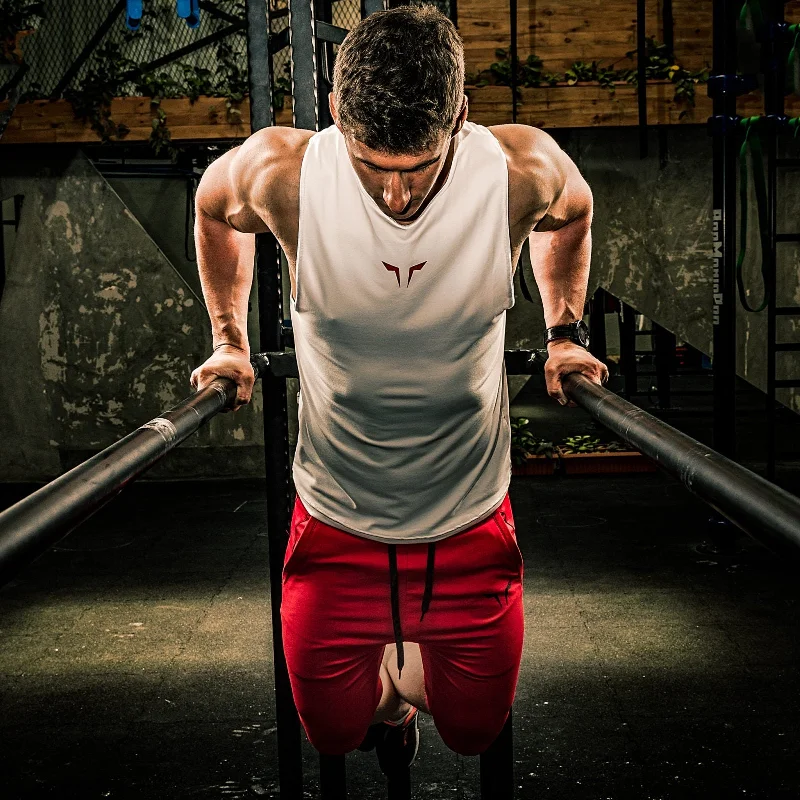 RED GYM SHORTS