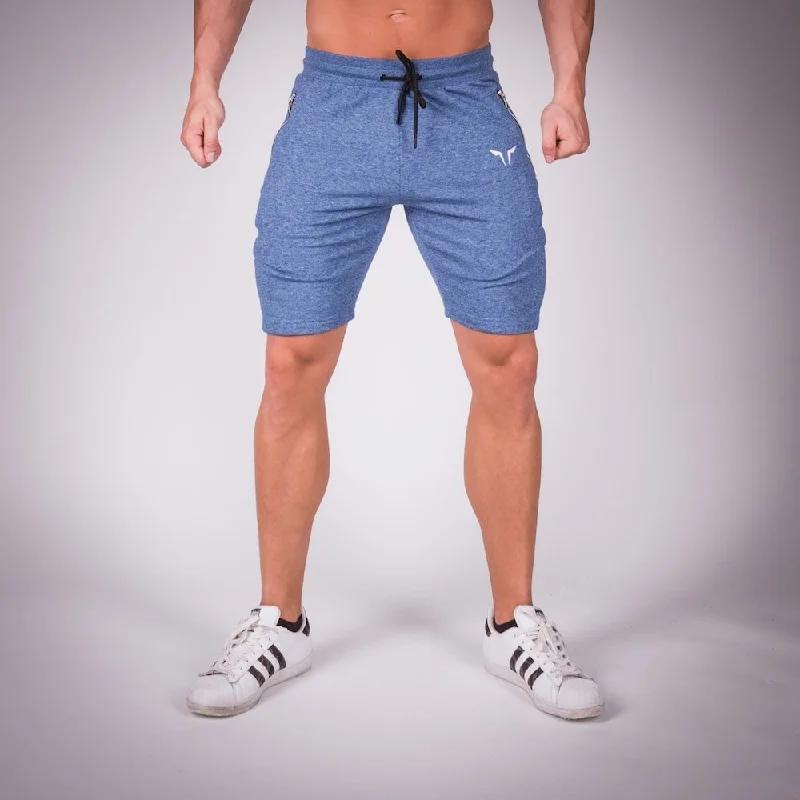 Ribbed Shorts - Denim Blue