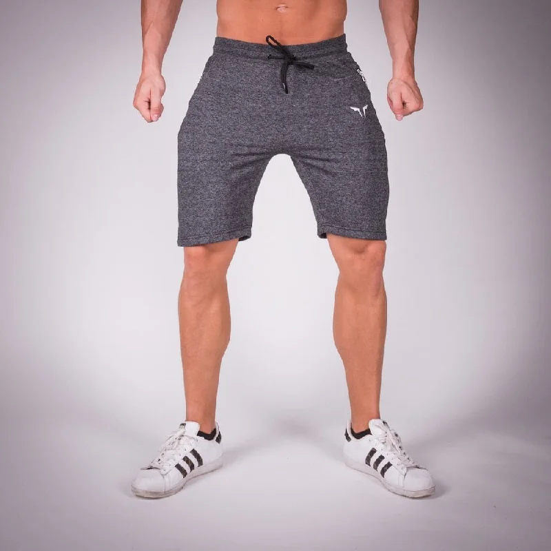 Ribbed Shorts - Melange Grey