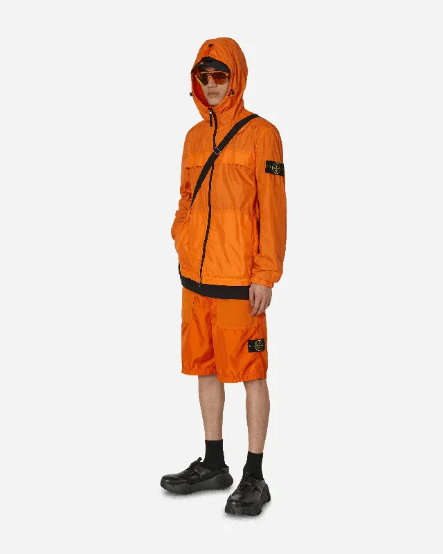 Garment Dyed Polyester Shorts Orange