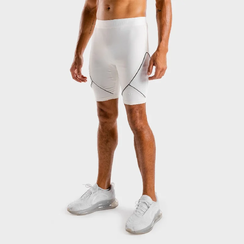 Wolf Compression Shorts - White