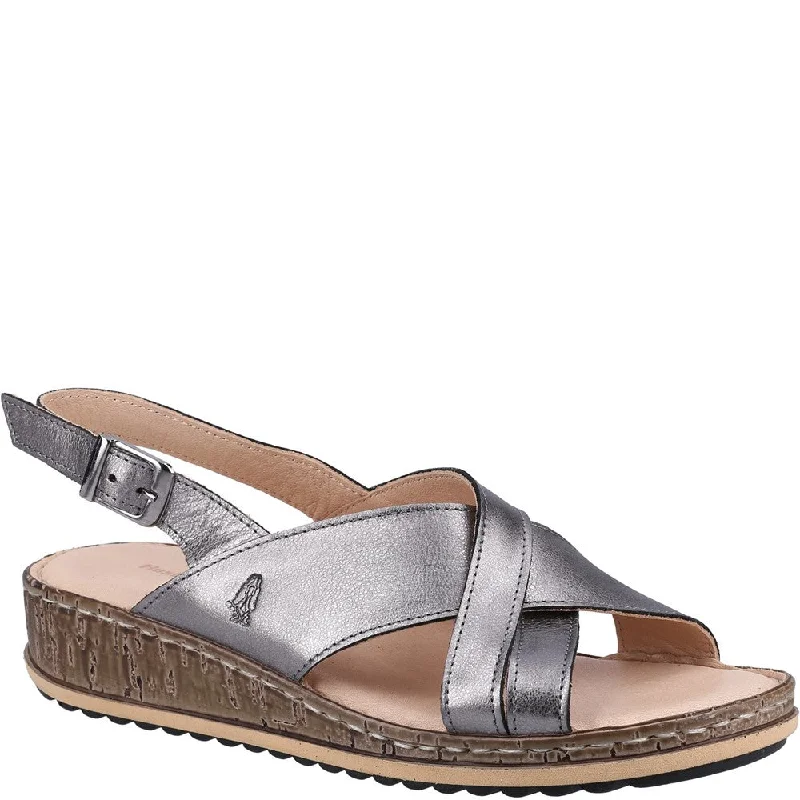 Pewter Elena Crossover Wedges