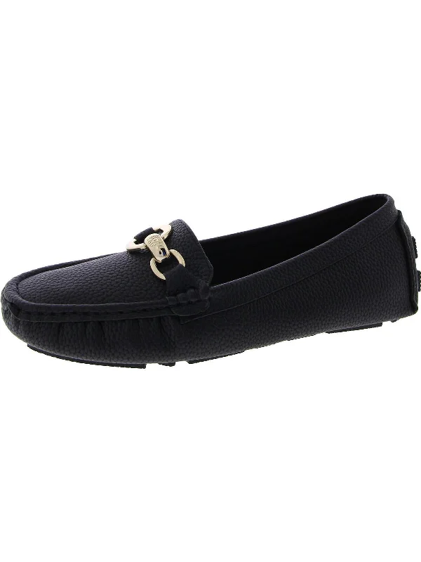 Snaffle Womens Faux Leather Slip On Loafers