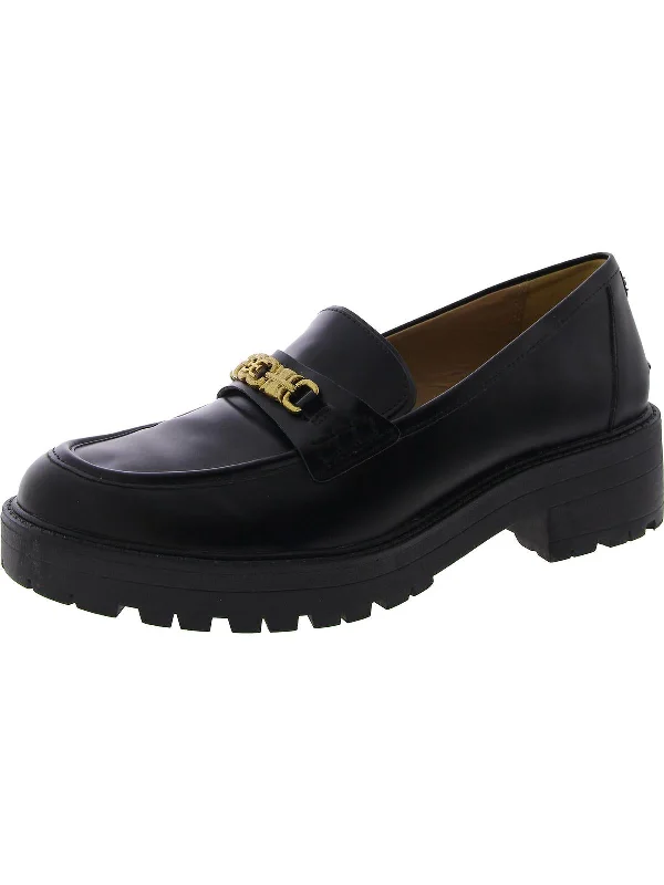 TEO Womens Leather Slip On Loafers