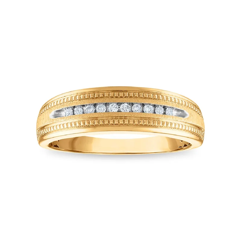 1/10 CTW Diamond Wedding Ring in 10KT Yellow Gold