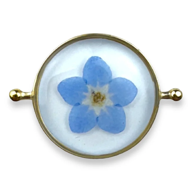 Gold / Periwinkle Forget-Me-Not (round)