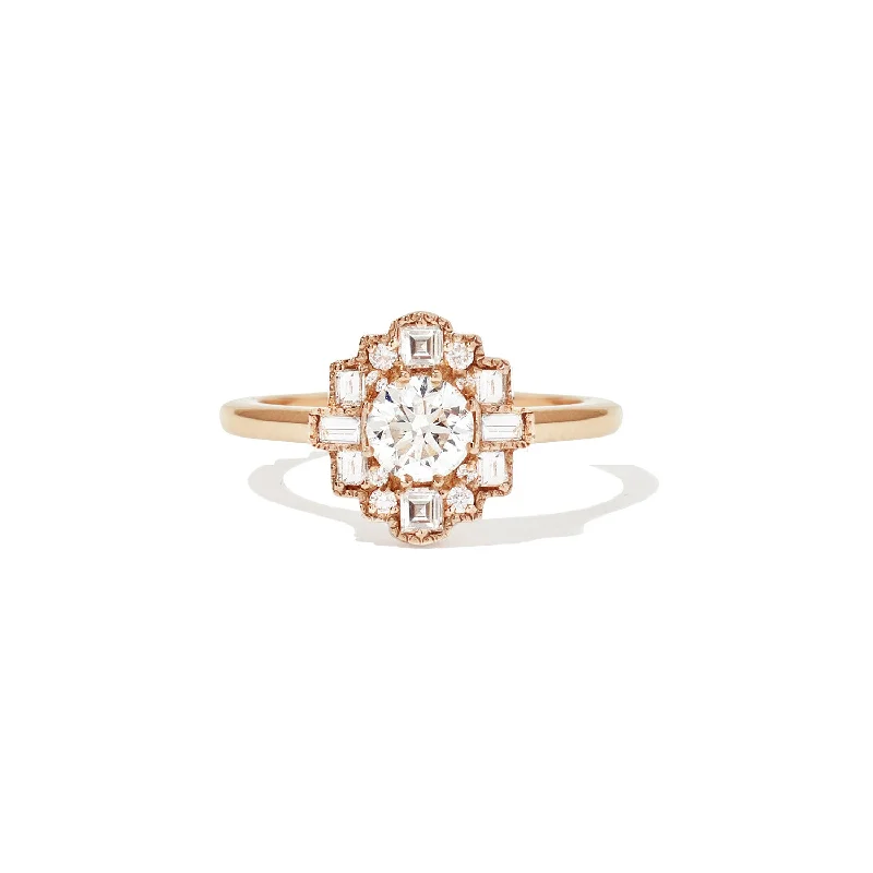 14K rose gold / 4