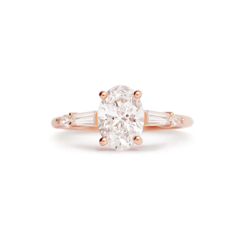 Oval Baguette & Pear Diamond Ring