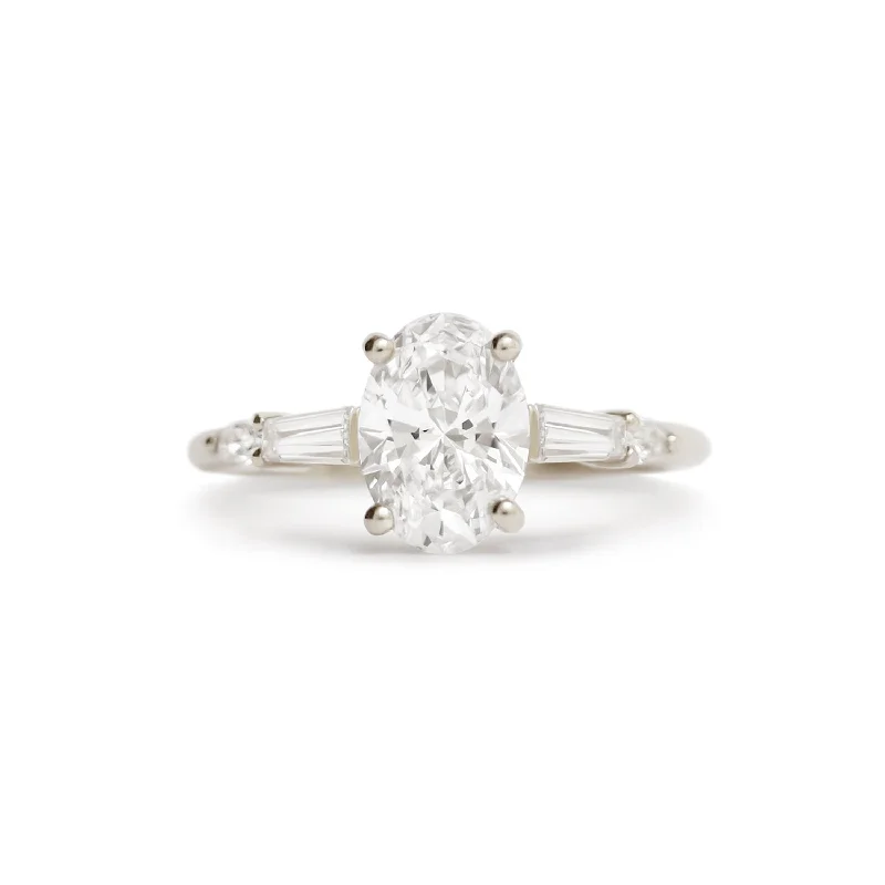 Oval Baguette & Pear Diamond Ring