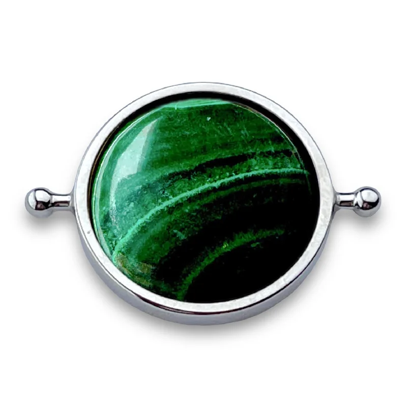 Malachite / silver