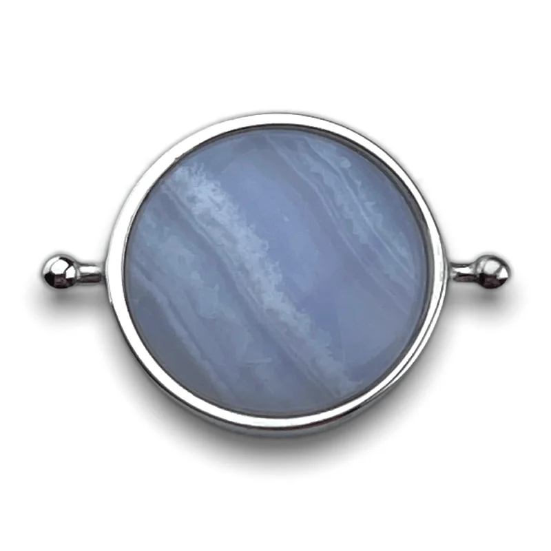 Blue Lace Agate / silver