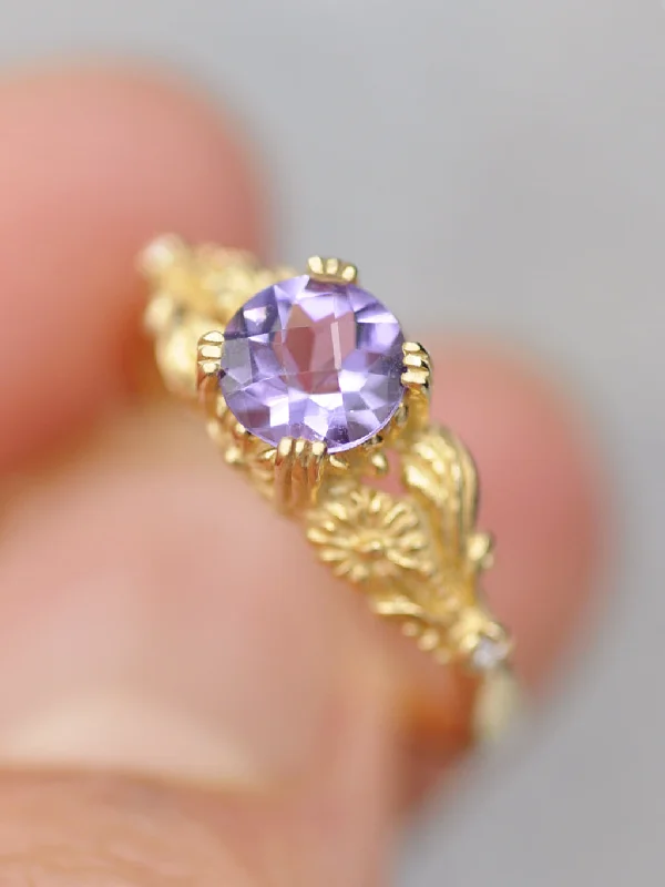 14K Enchanted Blossom Ring - Amethyst